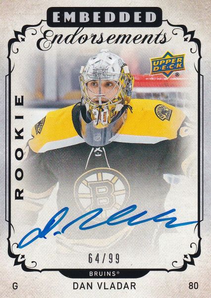 AUTO RC karta DAN VLADAŘ 18-19 Clear Cut Embedded Endorsements Rookie /99